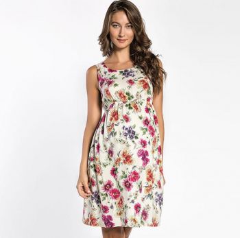 Платье С цветами Молочный 505307 GeBe Турция